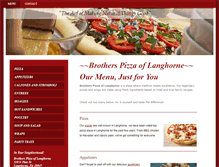 Tablet Screenshot of brotherspizzalanghorne.com